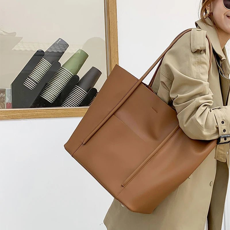 Genuine Leather Tote Bag – Women’s Work & Daily Bag - Image 2